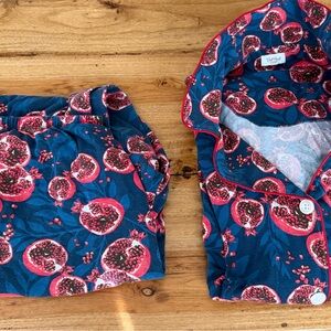 BedHead Blue and Red Pomegranate Pajama Set